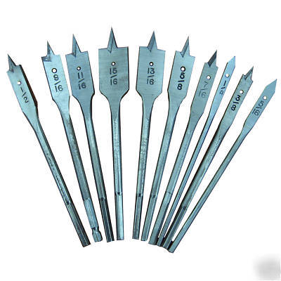 Milwaukee carbon steel flat boring bit 10 pc set