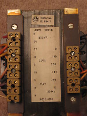 New control TRANSFORMER250VA 200-240V primary 19-27SEC