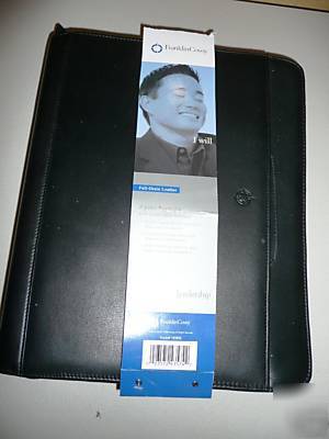 New w/tag franklin covey full leather zipper portfolio