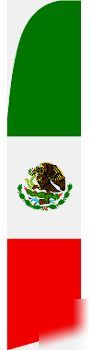 Mexico feather swooper bow flag w/ pole kit 15 feet