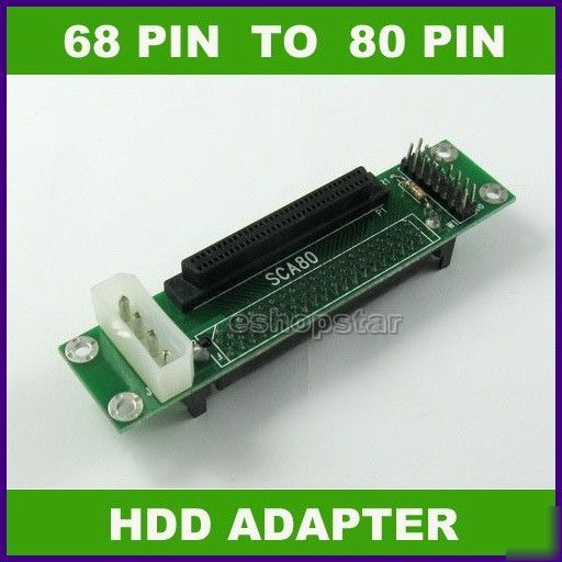 Sca 80 pin f to scsi iii 68 f card adapter converter