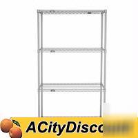 Titan 18 x 24 x 74 chrome wire shelving unit