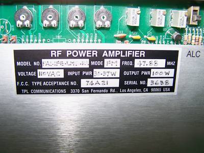 Tpl PA1-1FE-lms-rl 6 mtr repeater amp