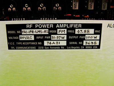 Tpl PA1-1FE-lms-rl 6 mtr repeater amp