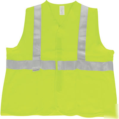 X-treme flame-resistant class 3 hi-vis vest lime xxl