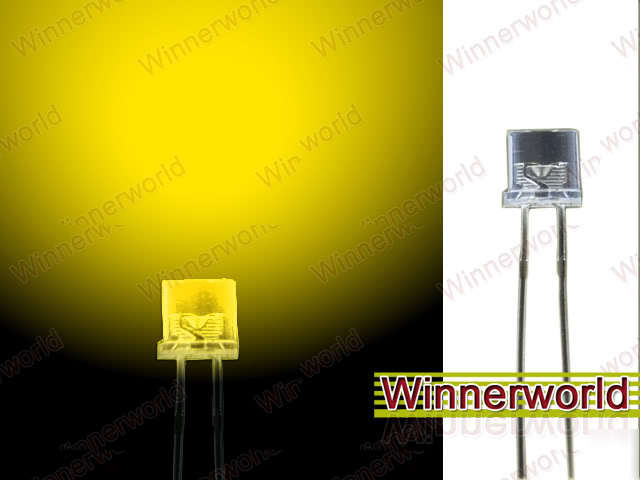 200 x yellow 5MM 4000MCD flat top led lamp super bright