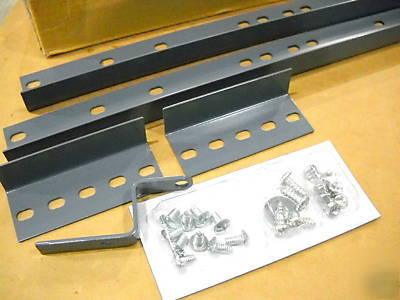 80/20 inc grey slotted steel angle w/ hardware (6PCS)