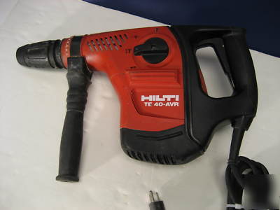 Hilti te 40-avr sds top te-t chuck combi hammer w/case 