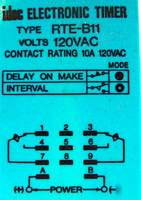 Idec rte-B11 120VAC electronic timer 