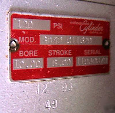 Milwaukee cylinder hydraulic dual press heated platten