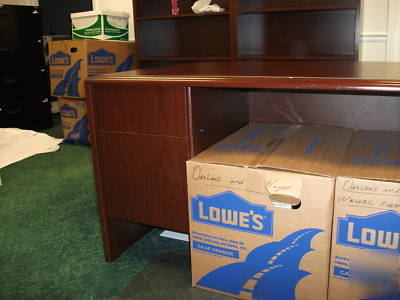 National office furniture arrowood l-shaped desk used