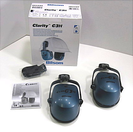 New bilsom clarity C3H hard hat helmet earmuffs 