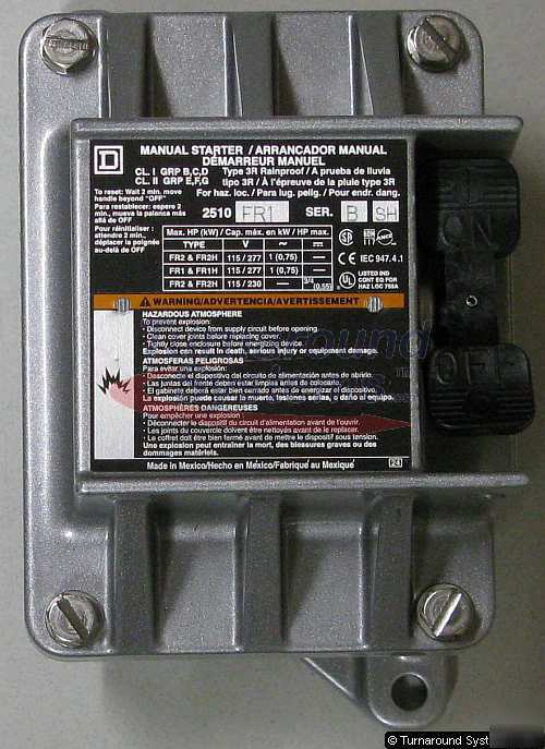 New square d 2510FR1 manual startes, 16 amp, 