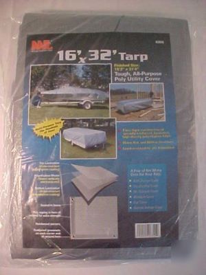 New tarp cover 16' x 32' silver poly tarp cover 