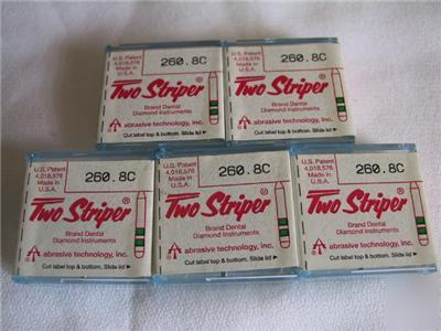 Premier dental two striper diamond burs 260.8C 5/pack