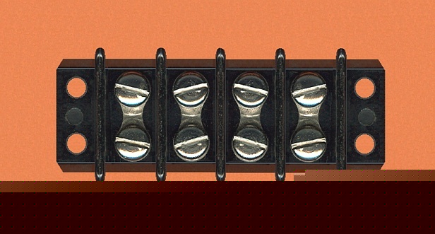 Lot (6 ) jones dual 12 posn terminal blocks 25A 300V