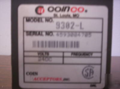 Coin-co 9302-l - 24 volt - 12 pin changer