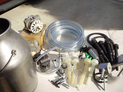 Complete dairy goat milking machine