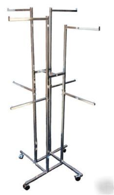 Garment clothing rolling rack for double hanging CR10AL