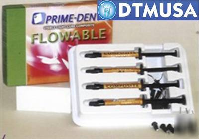Light activated flowable composite resin kit 4 syr/2GR
