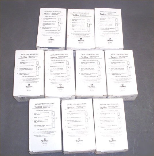 New lot 8 taymac duplex receptacle gang box outlet encl