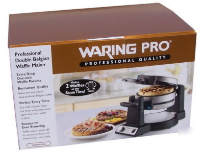 New waring pro double belgian waffle maker