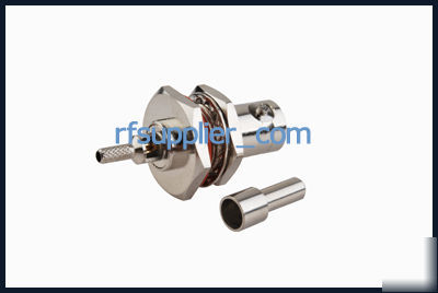 Rp-bnc jack bulkhead with striaght connector for RG316
