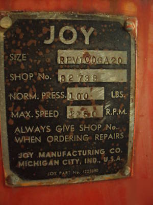 Very good joy air compressor w/ hoses drill hammer