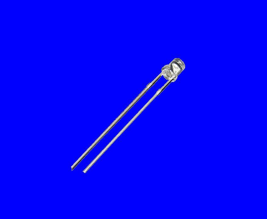50X 3MM blue wide angle flat top led free resistors