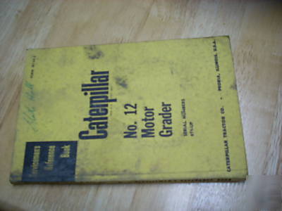 Cat motor grader 12 servicemen's reference book