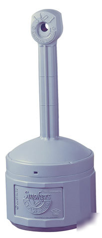 Justrite large smokers cease fire receptacle gray