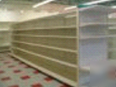 Lozier gondola shelving used endcap / wall units white 