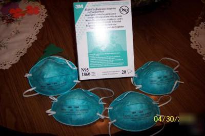 New (20) 3M 1860 N95 surgical/respirator masks cold flu 