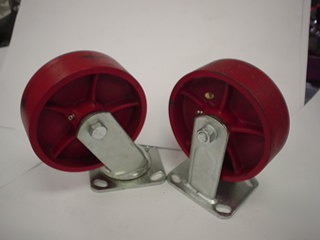 New 8PC,8â€X2â€ brand ductile steel casters,