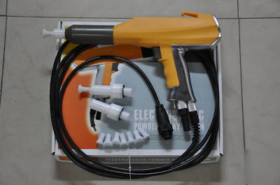 Portable powder coating system powder coat gun