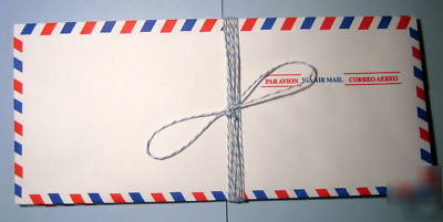 Set of 10 vintage inspired air mail envelopes