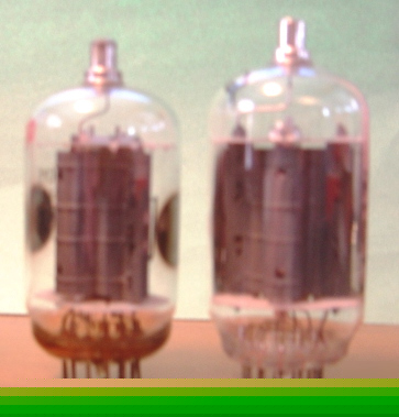 2 nice gray plate twin getter 21GY5 tubes