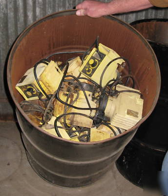 Barrell full of lmi chemical pumps
