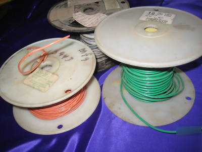 Copper wire partial coils ; lot of 3