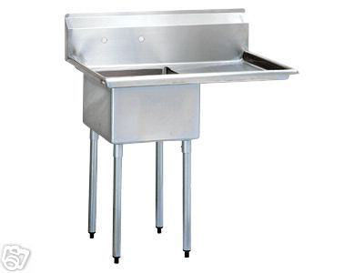 New 1 bay sink with right drain board