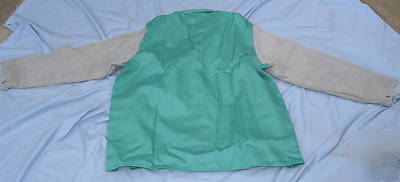 New magid welding jacket xl leather sleeves 1830LS 