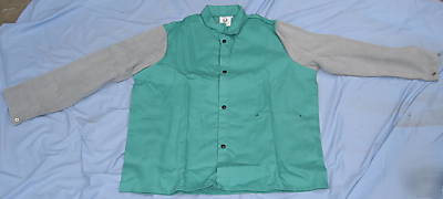 New magid welding jacket xl leather sleeves 1830LS 