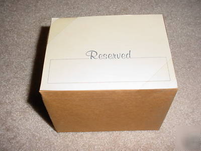 Restaurant party table reservation reserved tent cards