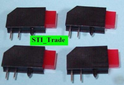 Right-angle rectangular red leds - dialight 566 qty 4
