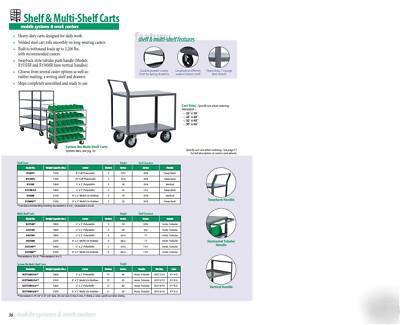 Akro-mils heavy duty industrl multi-shelf rolling cart