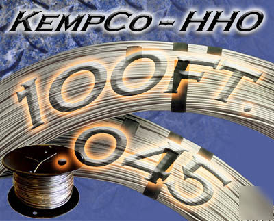 100' 316L .045 stainless steel wire for hho generator