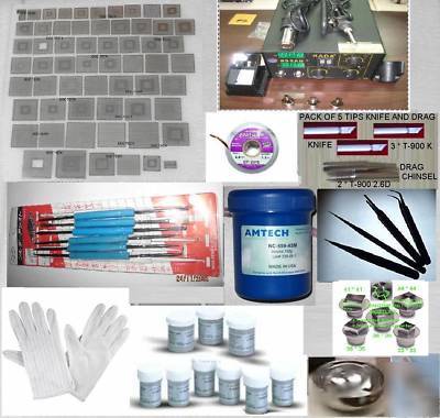 101 pcs reballing 61 net bga balls stencils xbox PS3 pc