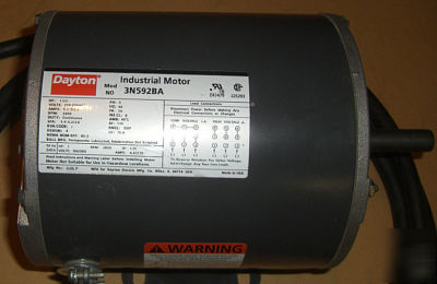 Dayton 3N592 ba motor 1.5 hp 3-phase cw/ccw mint 