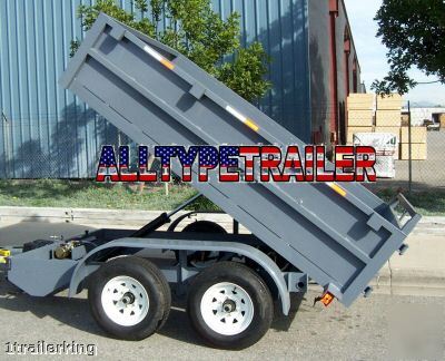 New utility nursery landscape rock sand dump trailer