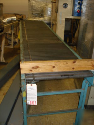 Xenorol 11' adjustable height powered conveyor
